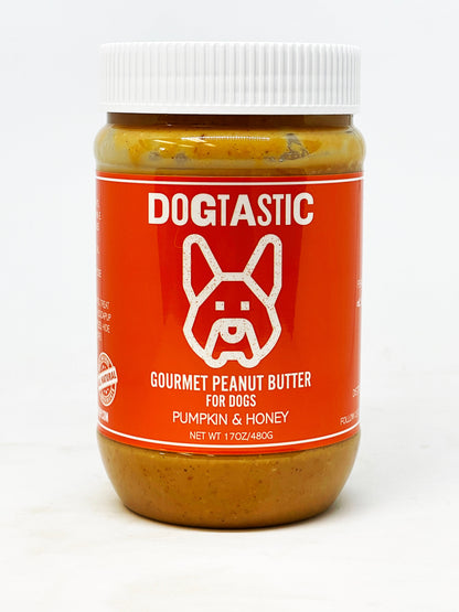 DOGTASTIC Gourmet Peanut Butter for dogs - PUMPKIN & HONEY FLAVOR T&T