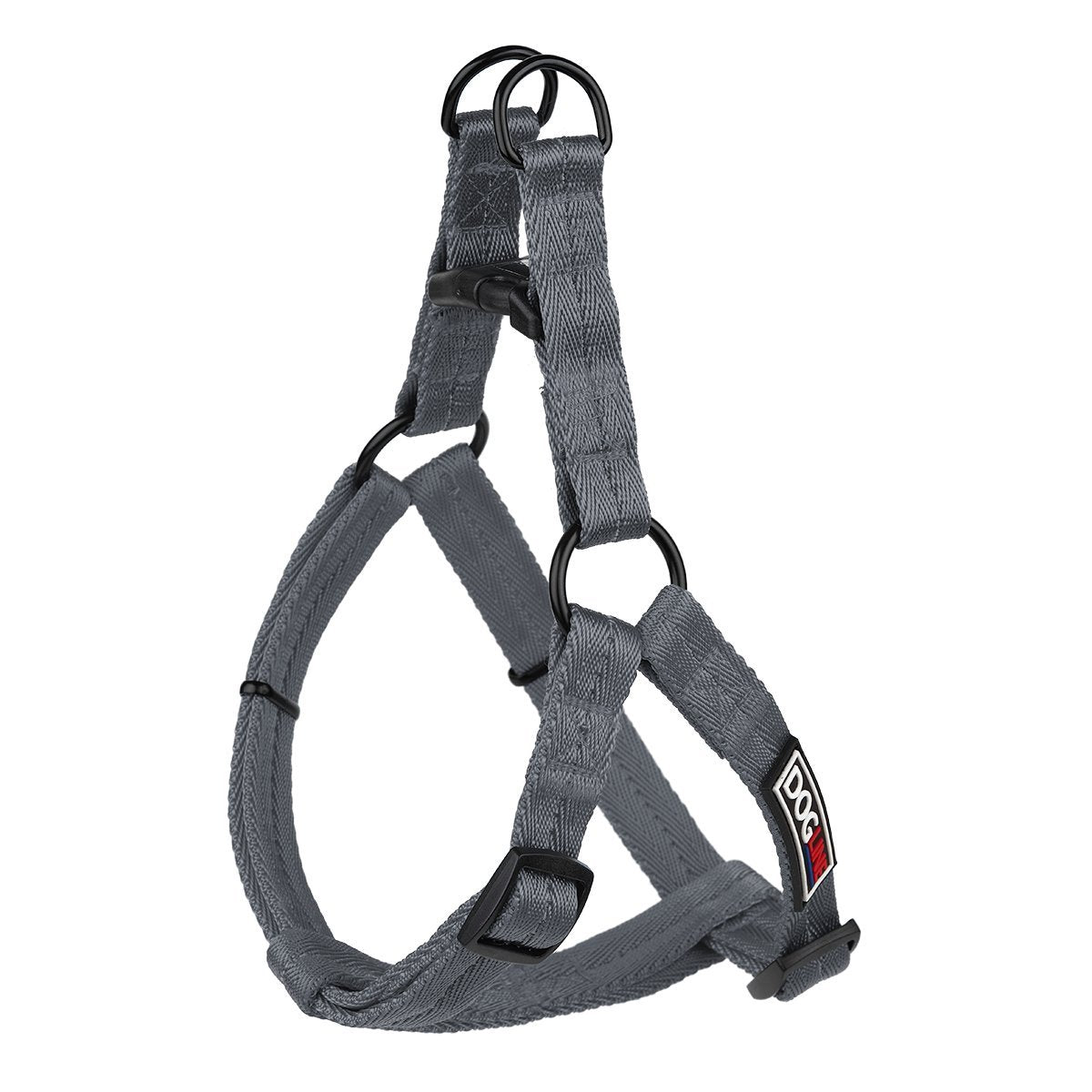 Nylon Flat Step-In Dog Harness Gray 8" Dog Harnesses Dogline