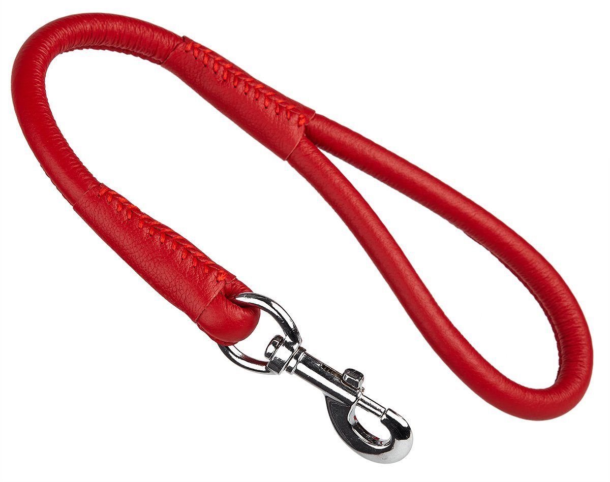Soft Leather Round Traffic Lead Dog Leashes Dogline