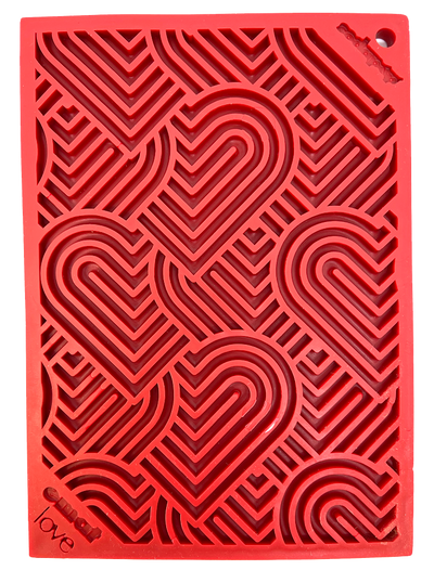 Heart Dog Lick Mat | Love eMat Enrichment mat | SodaPup Heart Design "Love" emat - Small EMAT SodaPup/True Dogs, LLC