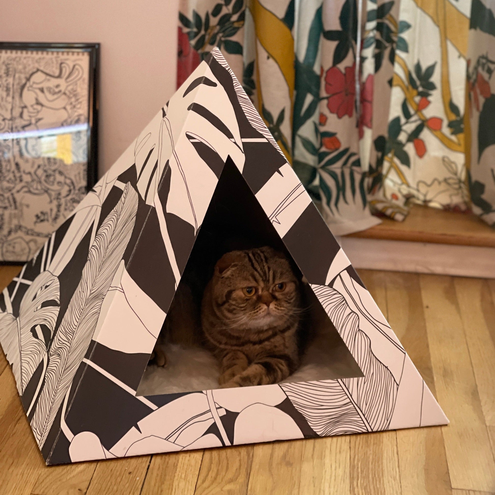 'Dark Paradise' Cardboard Cat Pyramid KittyKardboard