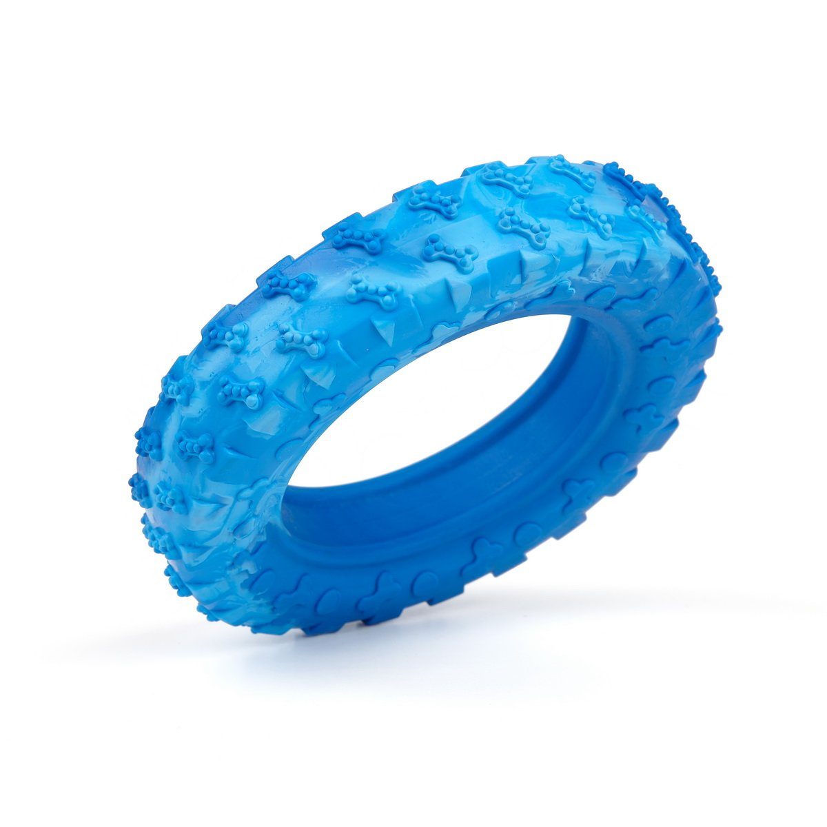 Rubber Tire Toy 4" Blue Dog Toys Dogline