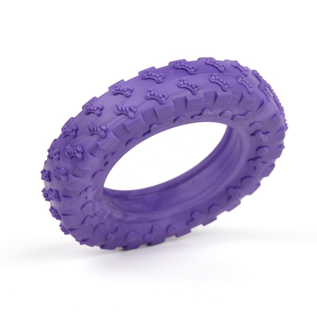 Rubber Tire Toy 4" Purple Dog Toys Dogline