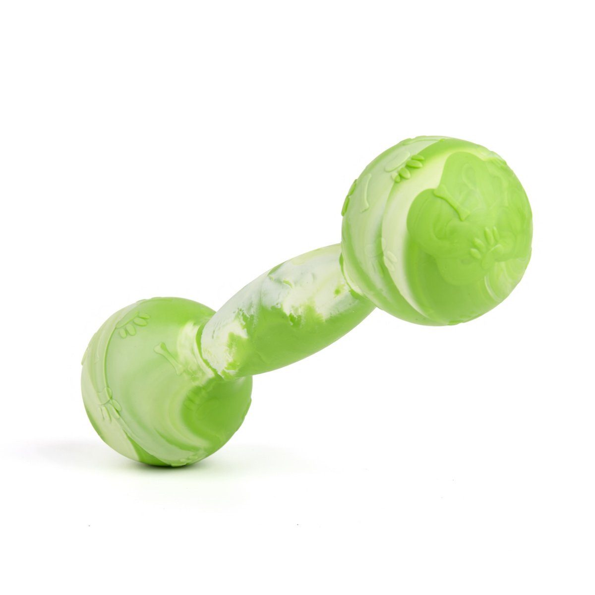 Rubber Dumbbell Toy 7.5" Green Dog Toys Dogline
