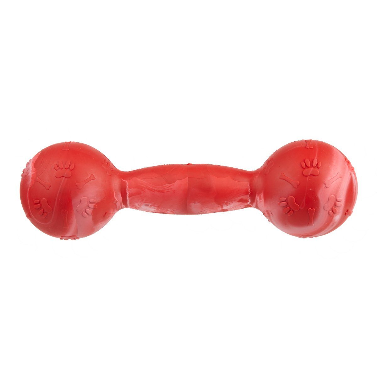 Rubber Dumbbell Toy 5.5" Red Dog Toys Dogline