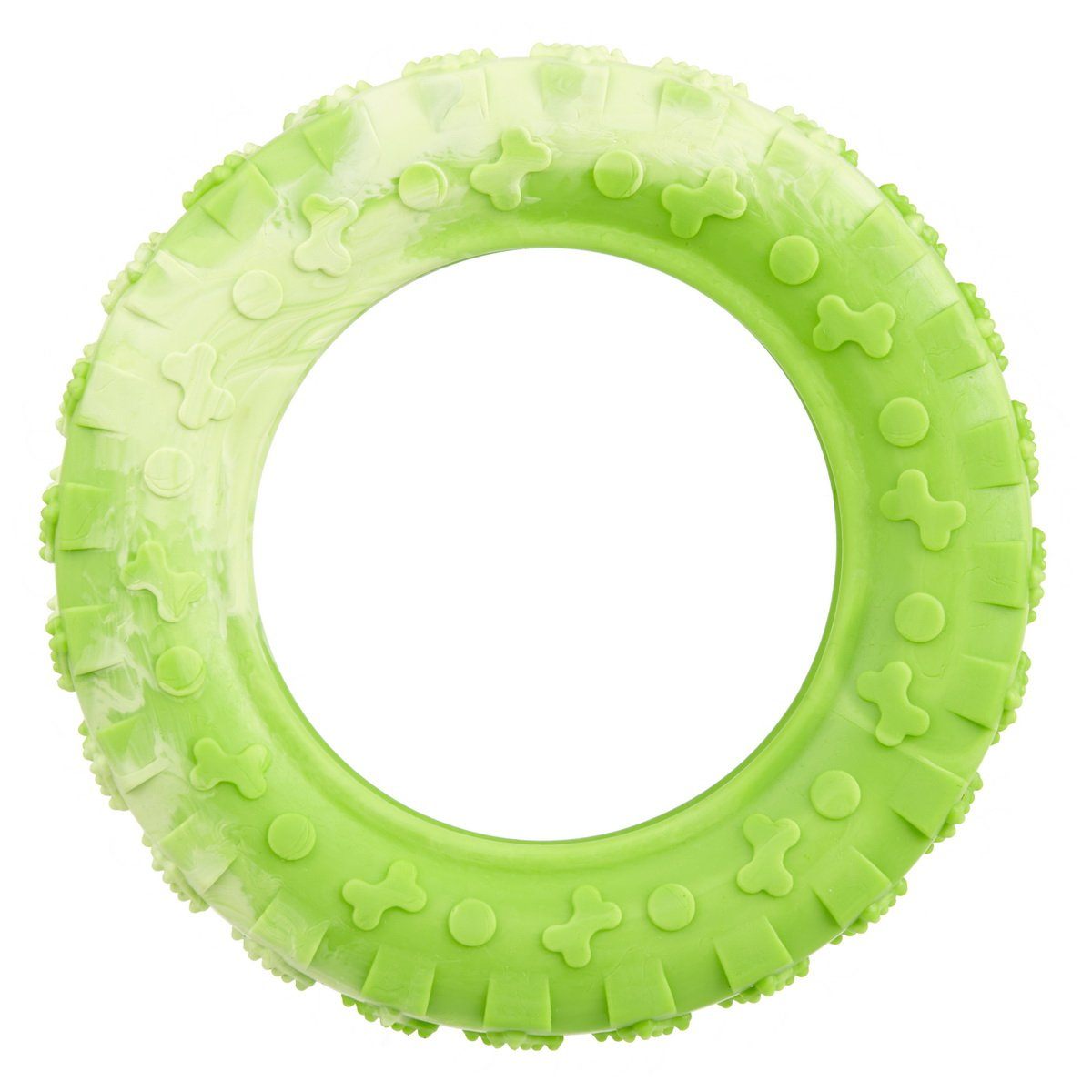 Rubber Tire Toy 6" Green Dog Toys Dogline