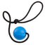Rubber Euro Ball with Rope 2.75" Blue Dog Toys Dogline