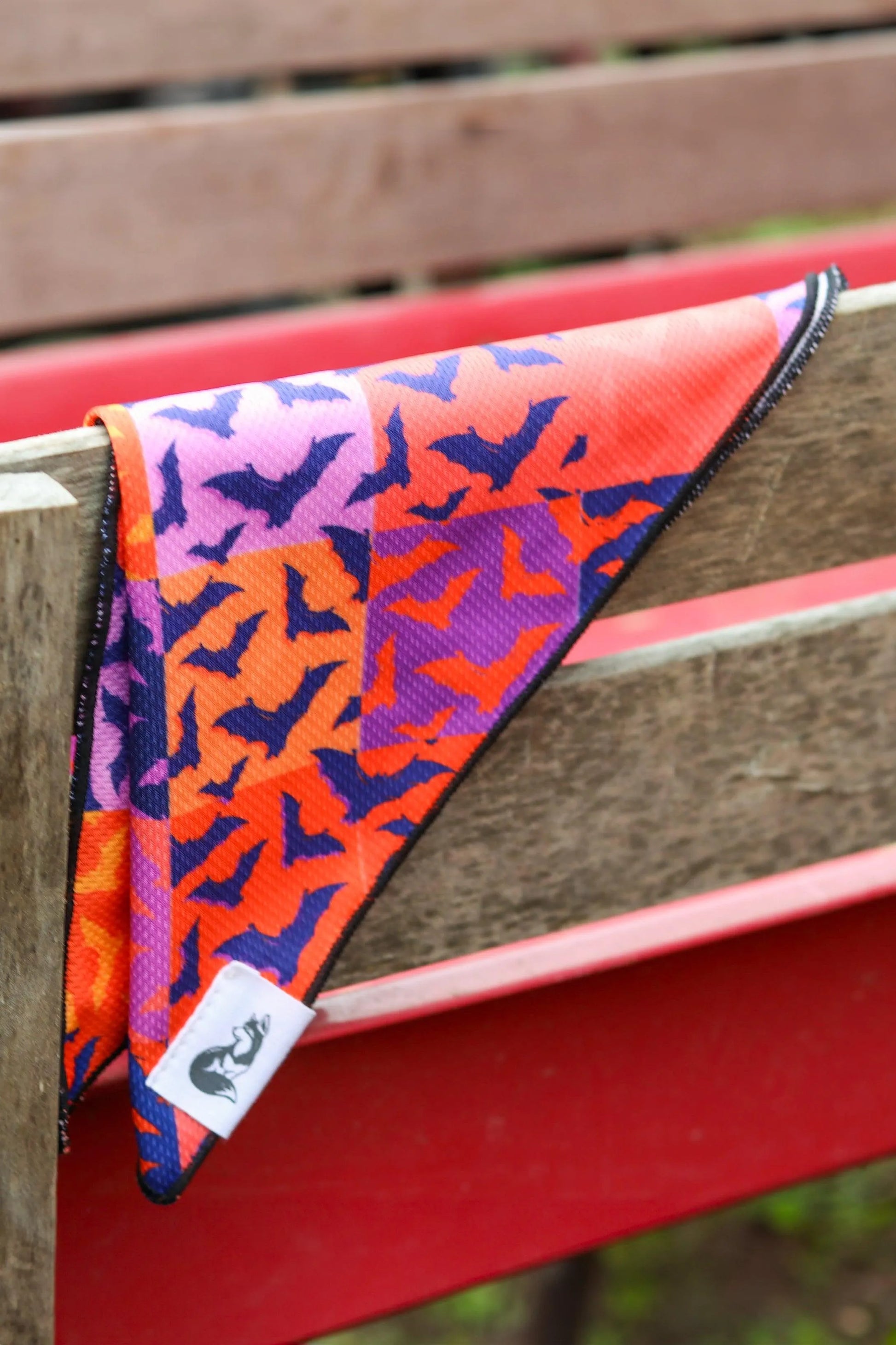 Spooky Bat Squares Dog Bandana Dog Bandana Aria the Fox