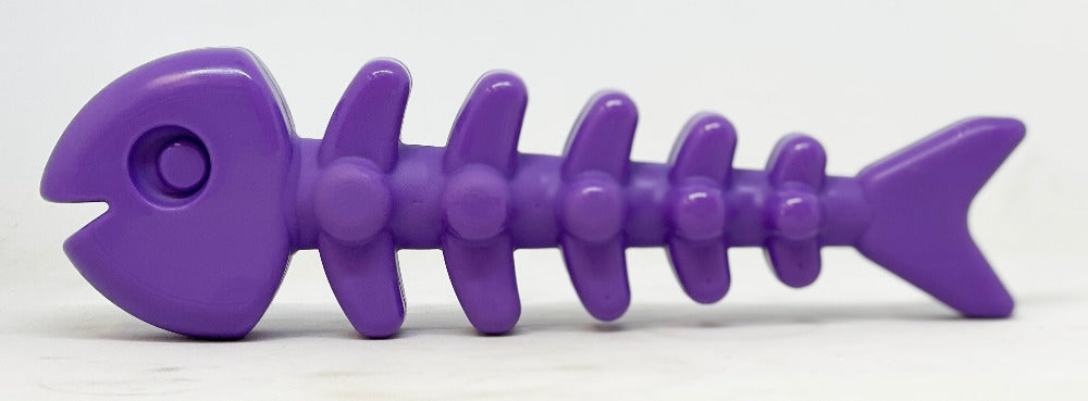 Fish Bone Nylon Dog Toy for Aggressive Chewers | USA Made | SodaPup Fish Bone Nylon Chew Toy - Purple Nylon Dog Toys SodaPup/True Dogs, LLC