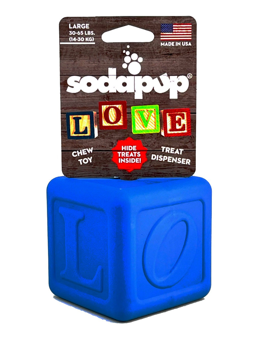 Love Cube eDispenser - Durable Rubber Chew Toy & Treat Dispenser | USA Made Rubber Dog Toys SodaPup/True Dogs, LLC