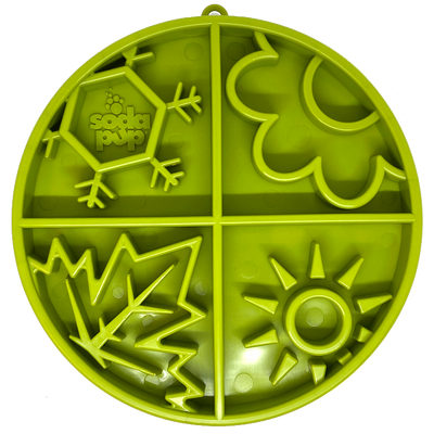 Four Seasons eTray - Shallow Slow Feeder Dog Bowl & Lick Mat | USA Made 4 Seasons Green ETRAY SodaPup/True Dogs, LLC