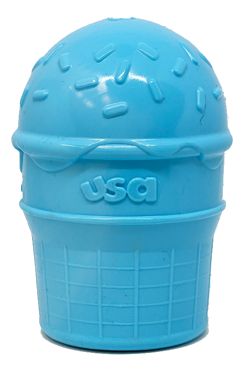 Ice Cream Cone Durable PUP-X Rubber eDispenser Chew Toy and Treat Dispenser Rubber Dog Toys SodaPup/True Dogs, LLC