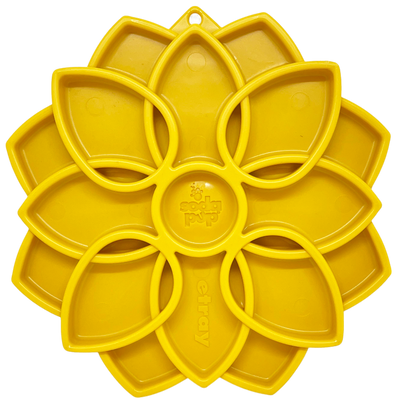 Mandala eTray Shallow Slow Feeder Dog Bowl for Enrichment | USA Made Yellow Mandala eTray ETRAY SodaPup/True Dogs, LLC