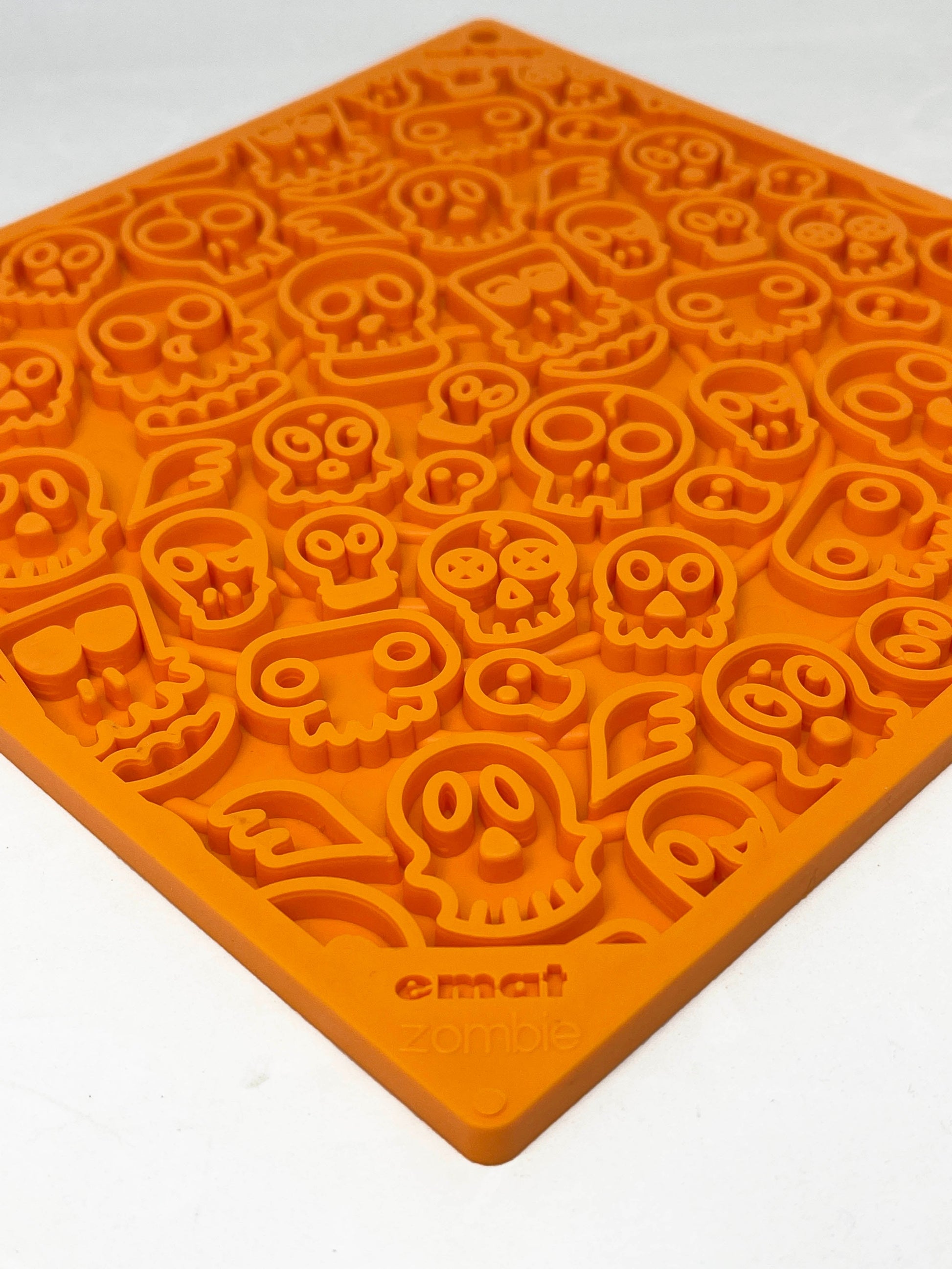 Zombie eMat - Enrichment Lick Mat for Dogs and Cats | Halloween Skull Design | SodaPup EMAT SodaPup/True Dogs, LLC