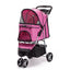 Casual Pet Stroller with a Removable Cup Holder Pink Pet Carriers Dogline