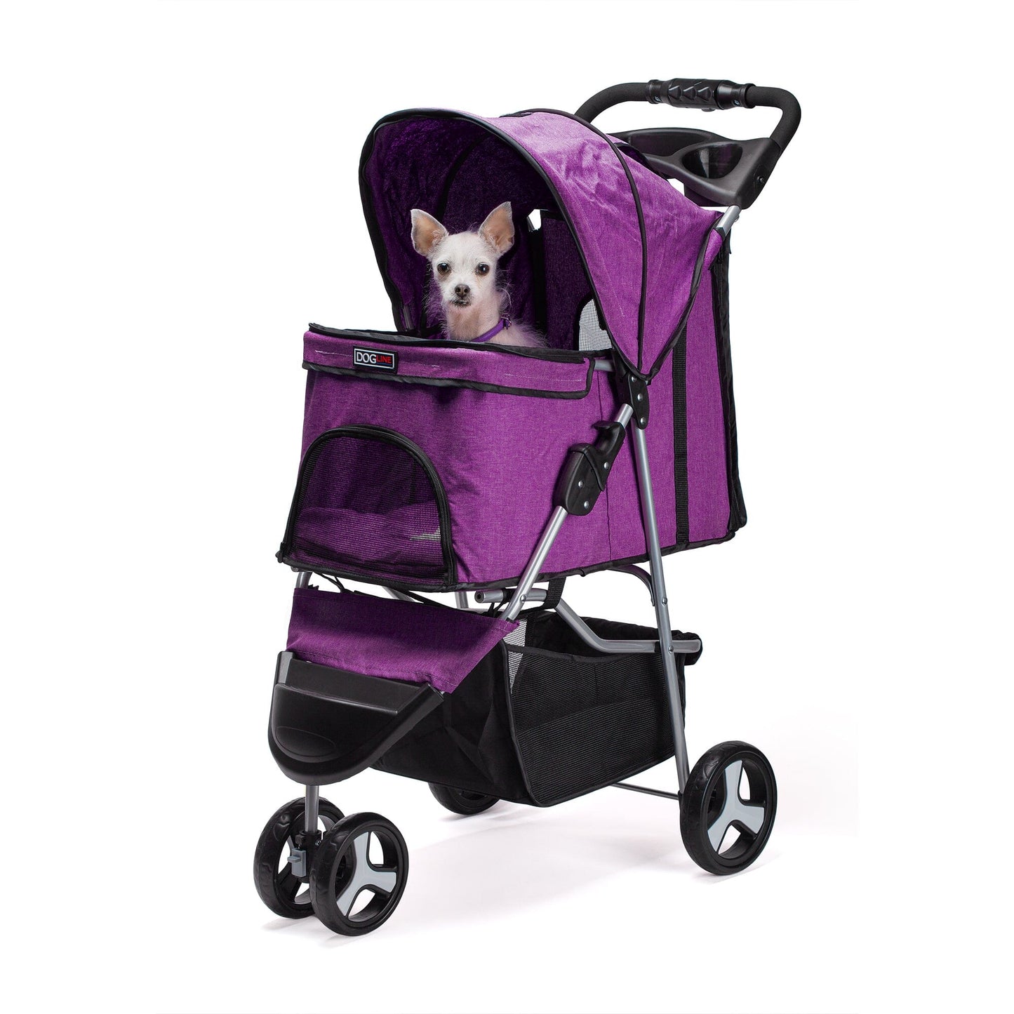 Casual Pet Stroller with a Removable Cup Holder Pet Carriers Dogline