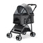 Executive Pet Stroller with a Removable Cradle Gray Pet Carriers Dogline
