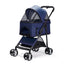Executive Pet Stroller with a Removable Cradle Blue Pet Carriers Dogline