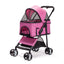 Executive Pet Stroller with a Removable Cradle Pink Pet Carriers Dogline