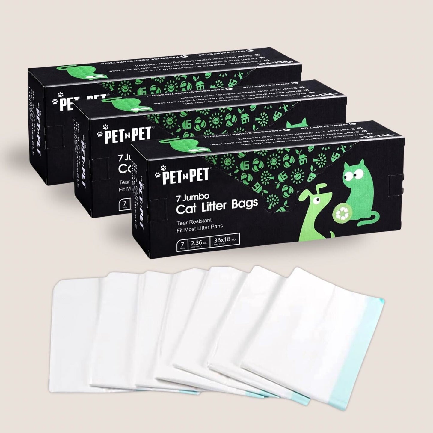 Jumbo Cat Litter Box Liners 21 Count Pet N Pet ®