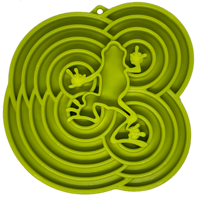 Water Frog eTray Slow Feeder Dog Bowl | eTray Enrichment Tray | USA Made Green Water Frog etray ETRAY SodaPup/True Dogs, LLC