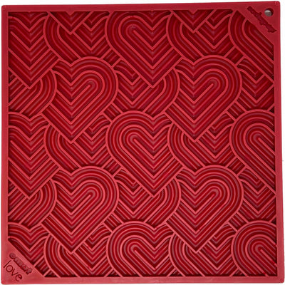 Heart Dog Lick Mat | Love eMat Enrichment mat | SodaPup Heart Design "Love" emat - Large EMAT SodaPup/True Dogs, LLC
