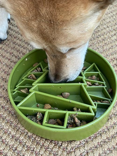 Pine Tree Christmas eBowl Deep Slow Feeder Dog Bowl for Enrichment | USA Made EBOWL SodaPup/True Dogs, LLC