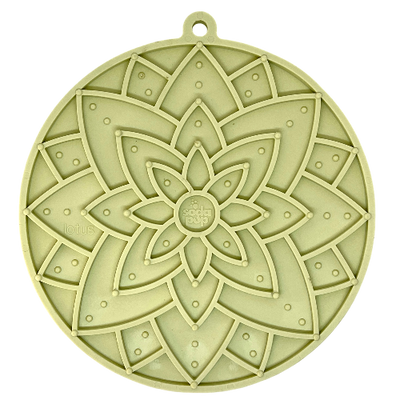 Lotus Design Lick Mat with Suction Cups - Dog Enrichment & Grooming | USA Made Pastel Green Lotus emat EMAT SodaPup/True Dogs, LLC