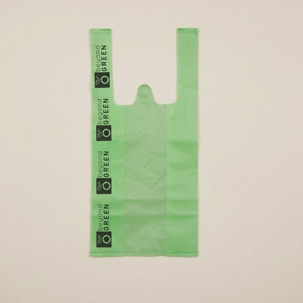 Green Cat Litter Bags – 8" x 16" with 5" Gusset & Handles – Made in USA Cat Litter Bags beyondGREEN biotech™