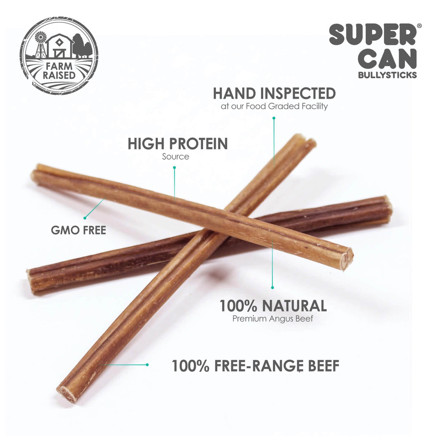 6" Junior Bully Sticks (15-Pack) SuperCan Bully Sticks