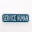 Service Human 2x6 Patch Iron On Blue & Powder Blue Patch K9 Sport Sack