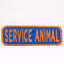 Service Animal 2x6 Patch Iron On Blue & Orange Patch K9 Sport Sack