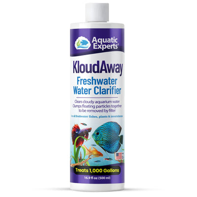 KloudAway Freshwater Aquarium Water Clarifier - 500ml Cloudy Water Treatment for Fish Tanks - Made in USA Pond Water Clarifier Aquatic Experts