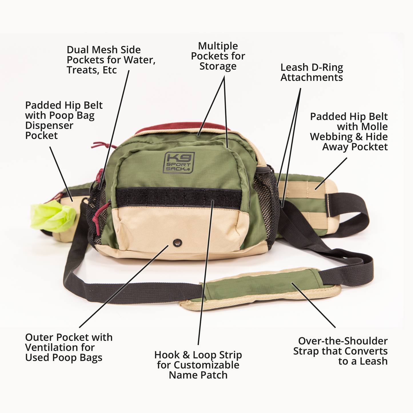 K9 Kompanion | Shoulder-Hip Dog Supply Pack Accessories K9 Sport Sack