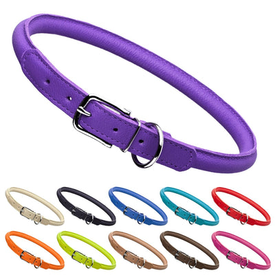 Soft Leather Round Dog Collar Dog Collar Dogline