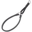 Soft Leather Round Martingale Collar Black Dog Collars Dogline