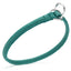 Soft Leather Round Slip Collar Teal 1 4" Dog Collars Dogline