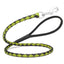 Soft Leather Dual-Color Braided Round Lead Black Lime Green 3 8" Dog Leashes Dogline