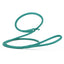 Soft Leather Round Slip Lead for Dogs Teal 6' 3 8" Dog Leashes Dogline