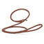 Soft Leather Round Slip Lead for Dogs Brown 3 8" Dog Leashes Dogline