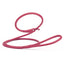 Soft Leather Round Slip Lead for Dogs Pink 3 8" Dog Leashes Dogline