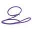 Soft Leather Round Slip Lead for Dogs Purple 3 8" Dog Leashes Dogline