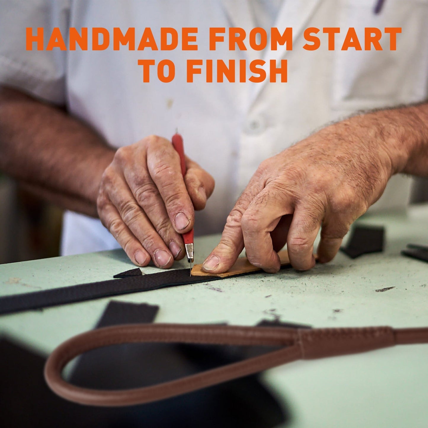 Soft Leather Round Slip Lead for Dogs Dog Leashes Dogline