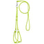 Soft Leather Round Step-In Dog Harness + Round Dog Lead Lime Green 1 4" Dog Harnesses Dogline