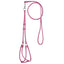 Soft Leather Round Step-In Dog Harness + Round Dog Lead Pink 1 4" Dog Harnesses Dogline
