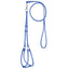 Soft Leather Round Step-In Dog Harness + Round Dog Lead Royal Blue 1 4" Dog Harnesses Dogline