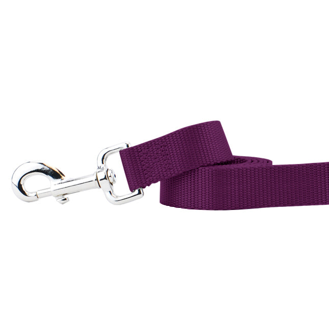 Burgundy Nylon Dog Leash 2 Hounds Design
