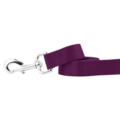 Burgundy Nylon Dog Leash 2 Hounds Design