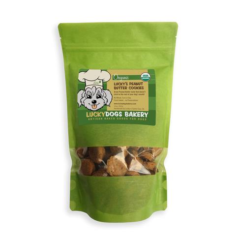 Lucky's Organic Peanut Butter Cookies 14oz (85 treats) Dog Treats Happy Dog Food