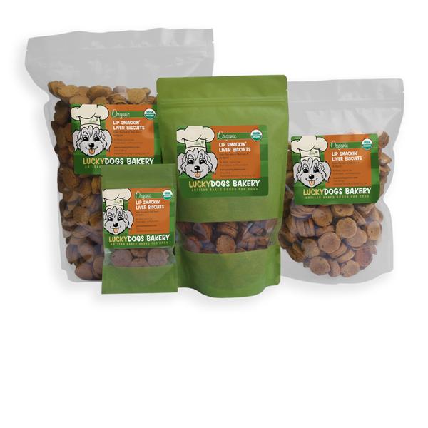 Lucky's Lip Smackin' Liver Biscuits Dog Treats Happy Dog Food